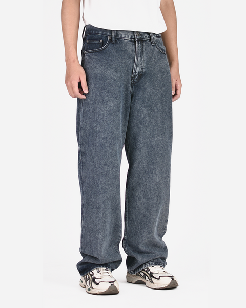 Warning Clothing - Denimes 1.441 Prewashed Non Stretch Loose Fit Straight Jeans Pria Dark Blue