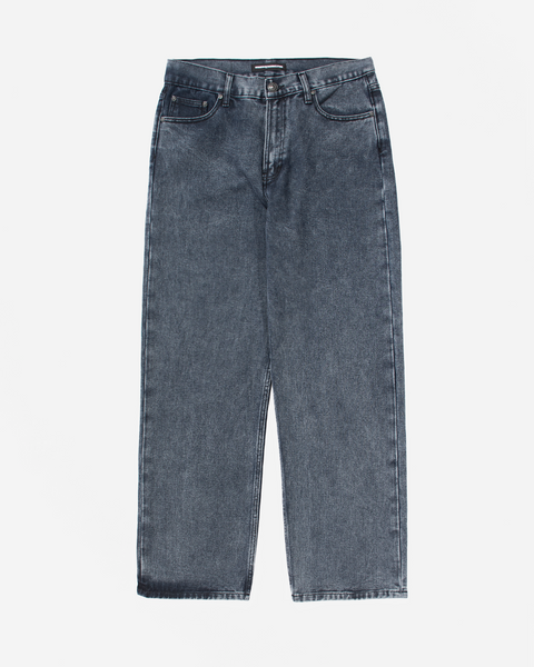 Warning Clothing - Denimes 1.441 Prewashed Non Stretch Loose Fit Straight Jeans Pria Dark Blue
