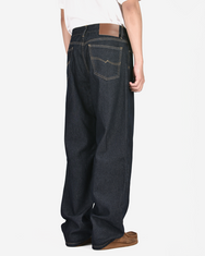 Warning Clothing - Denimes 1.442 Prewashed Non Stretch Loose Fit Straight Jeans Dark Blue