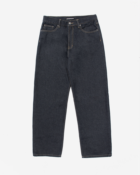 Warning Clothing - Denimes 1.442 Prewashed Non Stretch Loose Fit Straight Jeans Dark Blue
