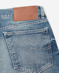 Warning Clothing - Denimes 1.443 Prewashed Non Stretch Loose Fit Straight Jeans Pria Mid Blue