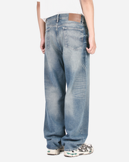 Warning Clothing - Denimes 1.443 Prewashed Non Stretch Loose Fit Straight Jeans Pria Mid Blue