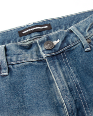 Warning Clothing - Denimes 1.443 Prewashed Non Stretch Loose Fit Straight Jeans Pria Mid Blue