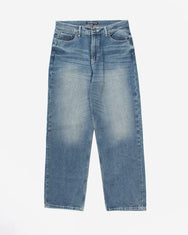Warning Clothing - Denimes 1.443 Prewashed Non Stretch Loose Fit Straight Jeans Pria Mid Blue