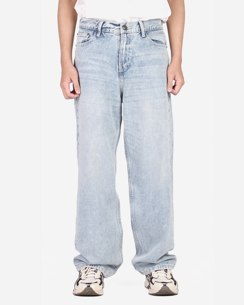 Warning Clothing - Denimes 1.444 Prewashed Non Stretch Loose Fit Straight Jeans Light Blue