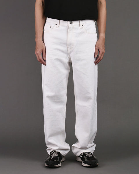 Warning Clothing - Denimes 1.445 Prewashed Non Stretch Loose Fit Straight Jeans Pria Putih