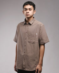 Warning Clothing - Skive Linen Regular Fit Shirt Black, Navy, Green, Grey, Brown, Off White