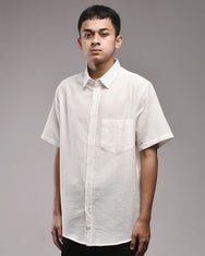 Warning Clothing - Skive Linen Regular Fit Shirt Black, Navy, Green, Grey, Brown, Off White
