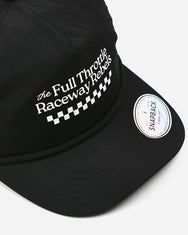 Warning Clothing - Throttle Classic Polyester Snapback Unstructured 5 Panel Hat Black & Red