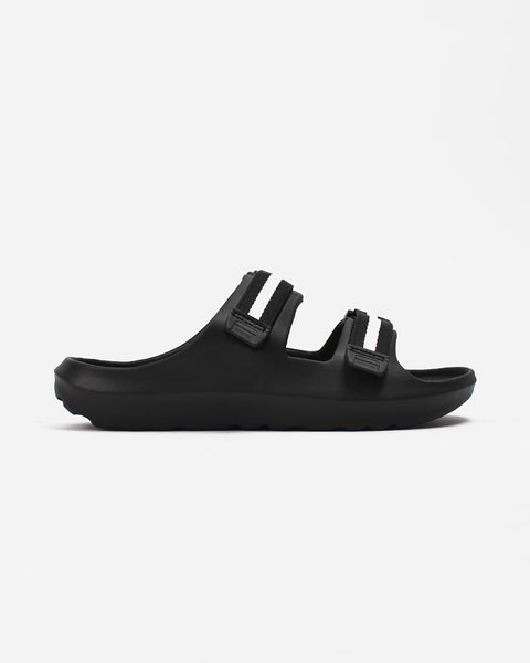 Warning Clothing - Footway Sandals Slip On Rubber Strap Black & Navy