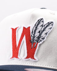Warning Clothing - Red War Classic Snapback Twill Blue Black & Off White