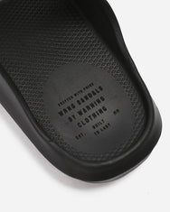 Warning Clothing - Footway Sandals Slip On Rubber Strap Black & Navy
