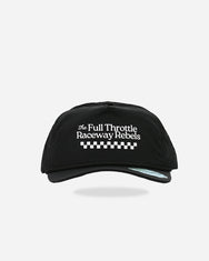 Warning Clothing - Throttle Classic Polyester Snapback Unstructured 5 Panel Hat Black & Red