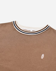 Warning Clothing - Dunn Striped Basic Crewneck Sweater Black, Navy, Mocca, Steel Blue