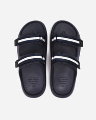 Warning Clothing - Footway Sandals Slip On Rubber Strap Black & Navy