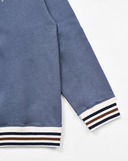 Warning Clothing - Dunn Striped Basic Crewneck Sweater Black, Navy, Mocca, Steel Blue