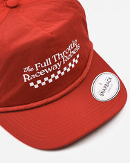 Warning Clothing - Throttle Classic Polyester Snapback Unstructured 5 Panel Hat Black & Red