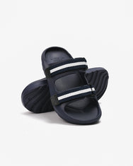 Warning Clothing - Footway Sandals Slip On Rubber Strap Black & Navy