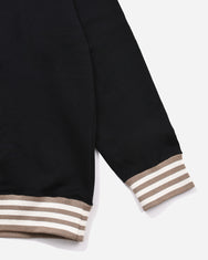 Warning Clothing - Dunn Striped Basic Crewneck Sweater Black, Navy, Mocca, Steel Blue