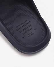 Warning Clothing - Footway Sandals Slip On Rubber Strap Black & Navy