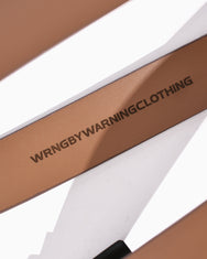 Warning Clothing - Quadrate Faux Leather Belt | Black, Dark Brown, Tan