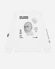 Warning Clothing - The Cosmic Long Sleeve Graphic 24s Black & White