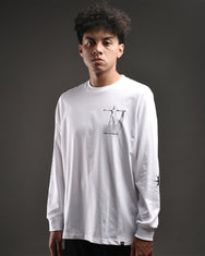 Warning Clothing - The Cosmic Long Sleeve Graphic 24s Black & White