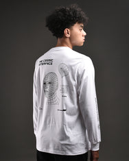 Warning Clothing - The Cosmic Long Sleeve Graphic 24s Black & White