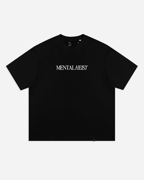 Warning Clothing - Mental Heist Boxy Fit 20s Graphic Tees Black & White