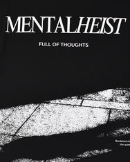 Warning Clothing - Mental Heist Boxy Fit 20s Graphic Tees Black & White