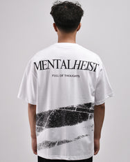 Warning Clothing - Mental Heist Boxy Fit 20s Graphic Tees Black & White