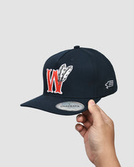 Warning Clothing - Red War Classic Snapback Twill Blue Black & Off White