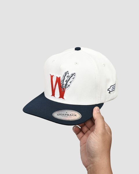 Warning Clothing - Red War Classic Snapback Twill Blue Black & Off White