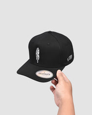 Warning Clothing - Restera Classic Snapback Twill Black & Off White