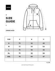 Warning Clothing - Tergo Hoodie Zipper Graphic Sweater| Black & Dark Grey