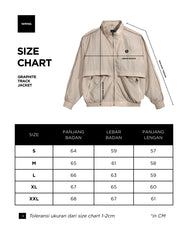 Warning Clothing - Graphite 2 Track Crinkle Jaket & Celana Sportwear Strip Beige