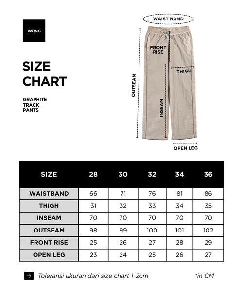 Warning Clothing - Graphite 1 Tracksuit Crinkle Jaket & Celana Sportwear Strip Black