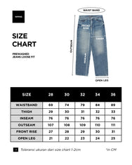 Warning Clothing - Denimes 1.441 Prewashed Non Stretch Loose Fit Straight Jeans Pria Dark Blue