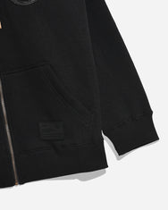 Warning Clothing - Tergo Hoodie Zipper Graphic Sweater| Black & Dark Grey