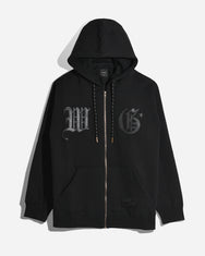 Warning Clothing - Tergo Hoodie Zipper Graphic Sweater| Black & Dark Grey