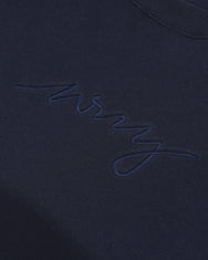 Warning Clothing - Marksign Crewneck Basic Sweatshirt Sweater Pria Hitam, Navy