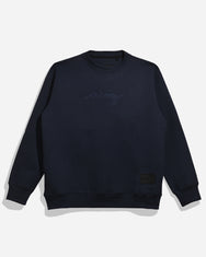 Warning Clothing - Marksign Crewneck Basic Sweatshirt Sweater Pria Hitam, Navy