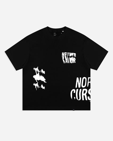 Warning Clothing - The Veil Boxy Fit 20s Graphic Tees Black & White