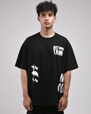 Warning Clothing - The Veil Boxy Fit 20s Graphic Tees Black & White