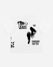 Warning Clothing - The Veil Boxy Fit 20s Graphic Tees Black & White