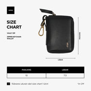 Warning Clothing - Vault Zip Black, Dark Brown | Zipper Keychain Wallet