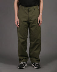 Warning Clothing - Decoton Loose Fit Straight Twill Chinos Hitam, Abu Tua, Army, Mocca, Cream