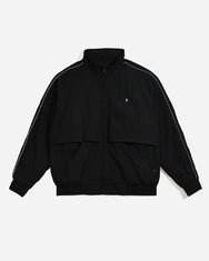 Warning Clothing - Graphite 1 Tracksuit Crinkle Jaket & Celana Sportwear Strip Black