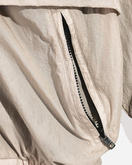 Warning Clothing - Graphite 2 Track Crinkle Jaket & Celana Sportwear Strip Beige