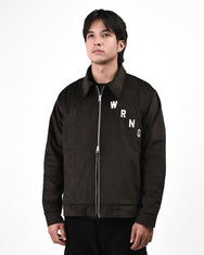 Warning Clothing - Risen Corduroy Work Jacket Dark Brown & Steel Blue